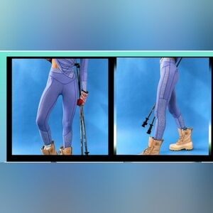Free People Movement Undercover Base Thermal Leggings- Blue NWT 108.00